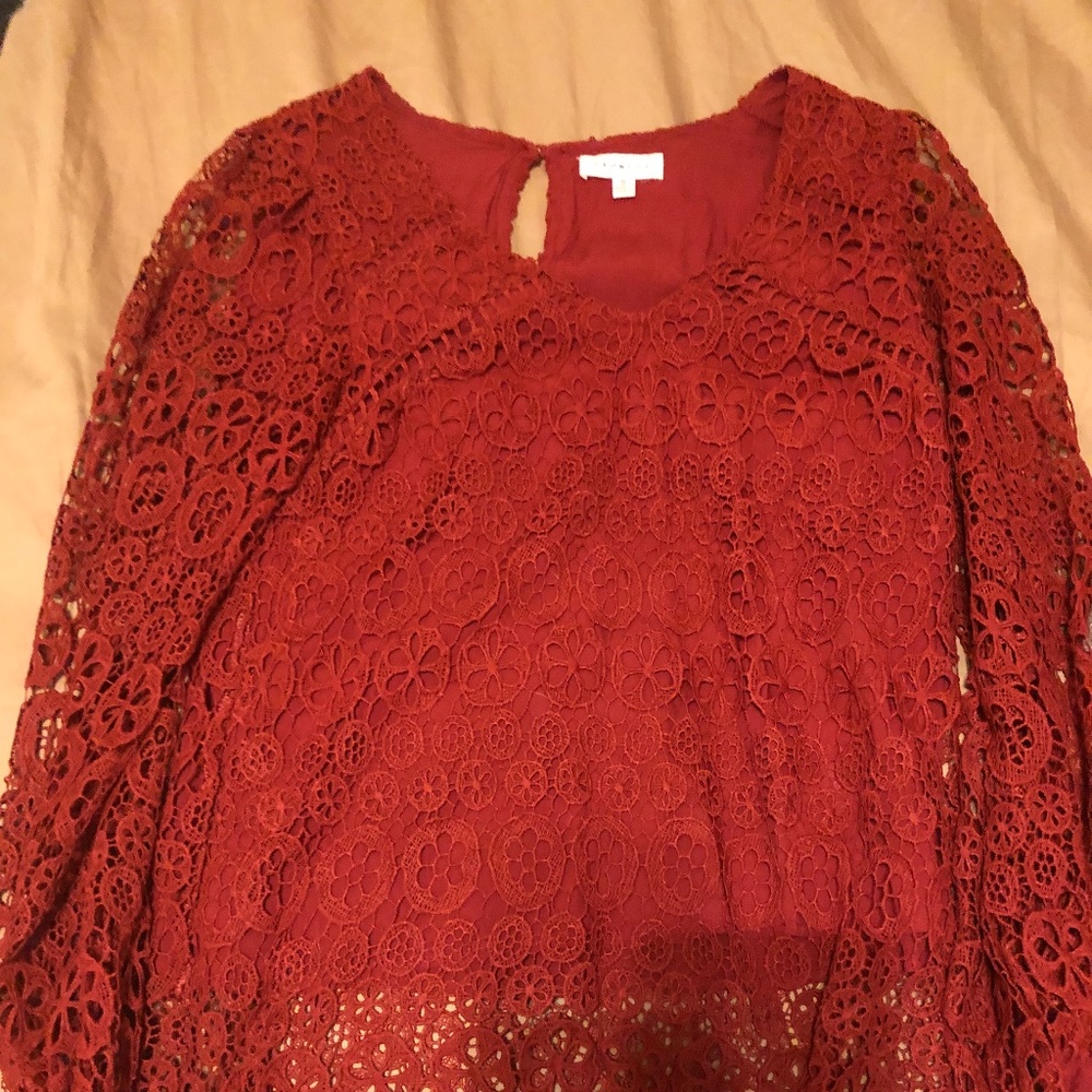 Autumn Red blouse